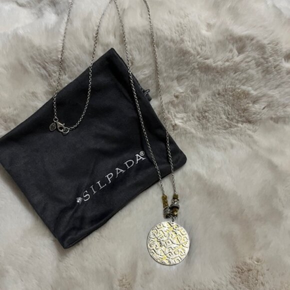 Silpada- Two-Tone Statement Necklace - Picture 1 of 4